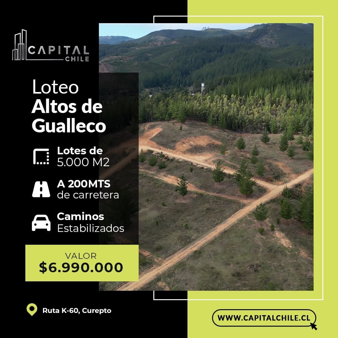 Terreno en Curepto