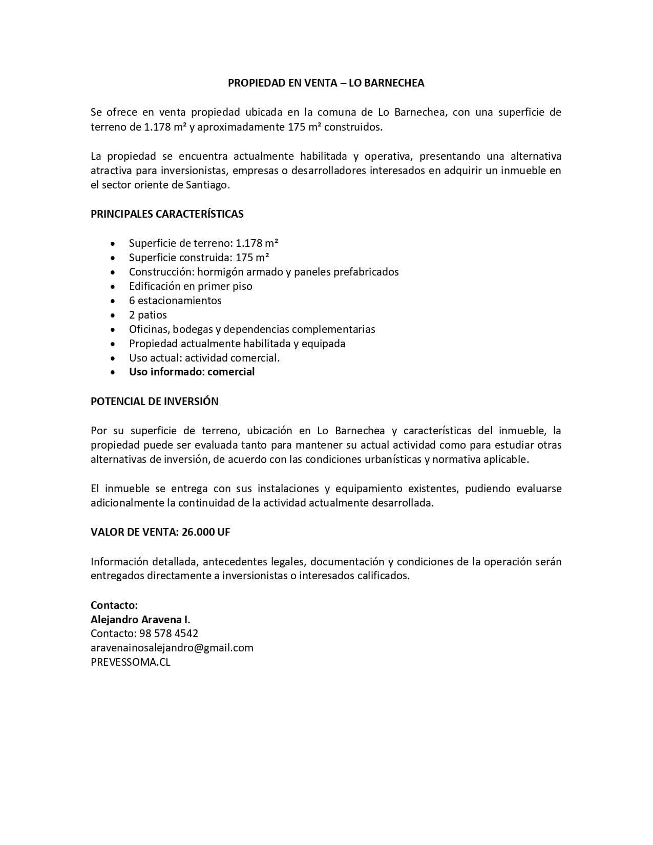 Local comercial en venta, Lo Barnechea
