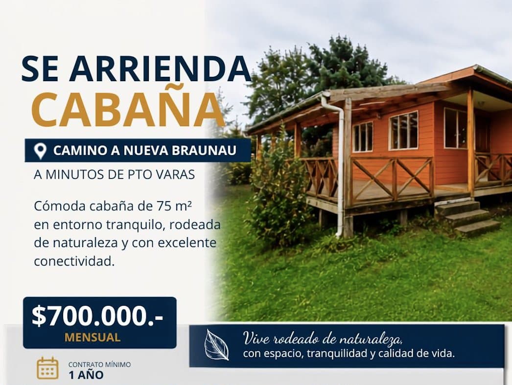 Casa en arriendo, puerto varas