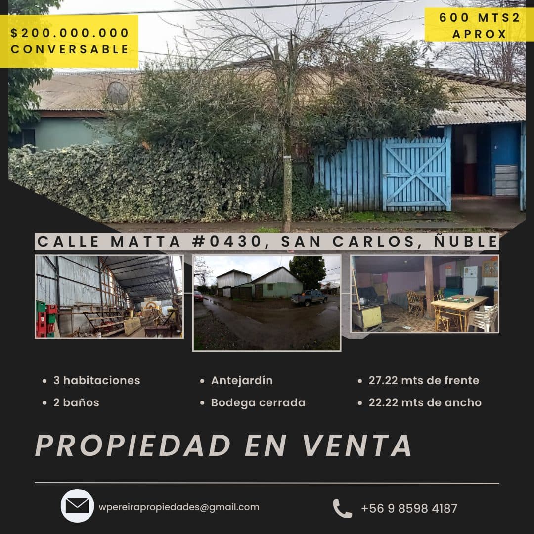 Casa en venta, San Carlos