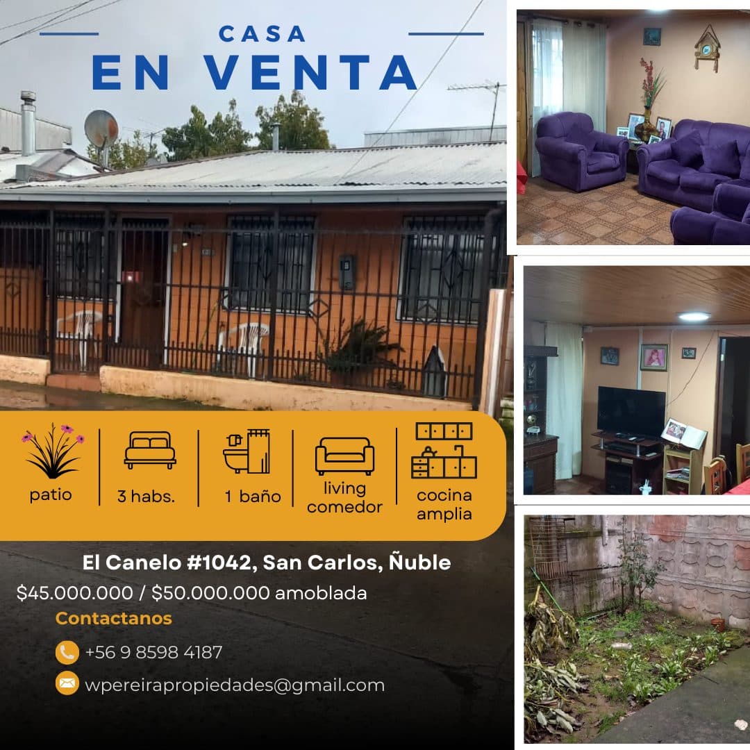 Casa en venta, San Carlos
