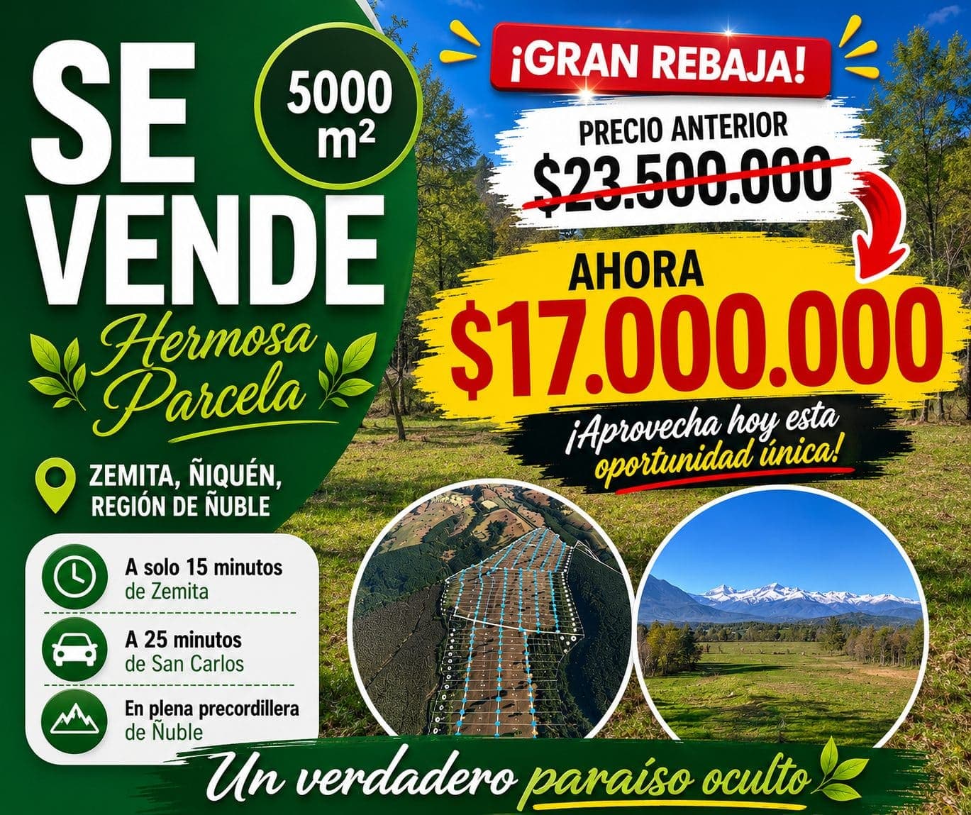 Parcela en venta, Ñiquén